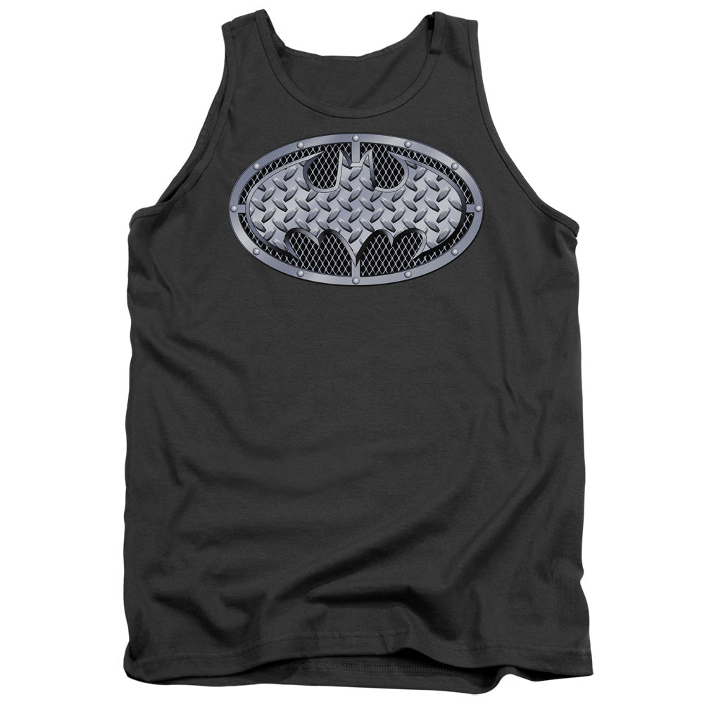 Batman Comics Steel Mesh Shield Men's 18/1 Cotton Tank Top