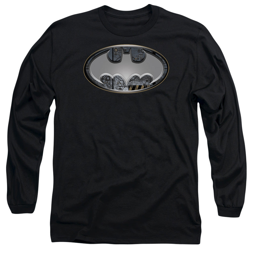 Batman Comics Steel Wall Shield Men's 18/1 Cotton Long-Sleeve T-Shirt
