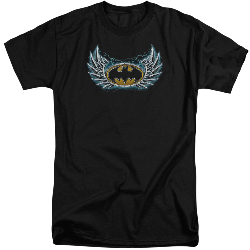 Batman Comics Steel Wings Logo Men's 18/1 Tall Cotton Short-Sleeve T-Shirt