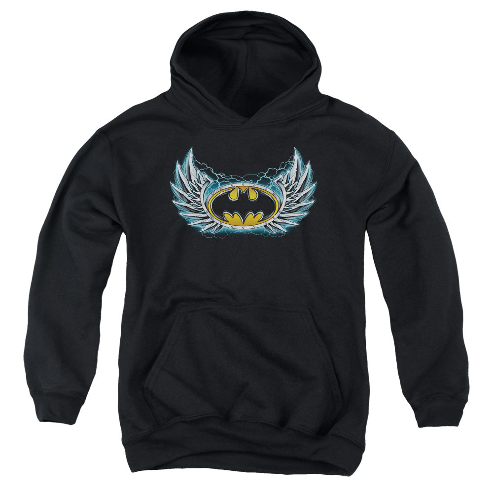Batman Comics Steel Wings Logo Youth Cotton Poly Pull-Over Hoodie
