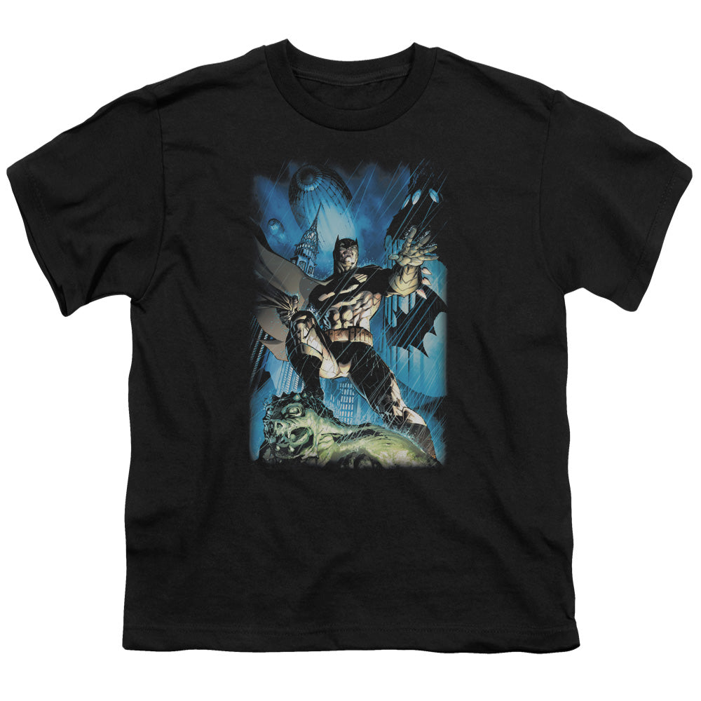Batman Comics Stormy Dark Knight Youth 18/1 100% Cotton Short-Sleeve T-Shirt