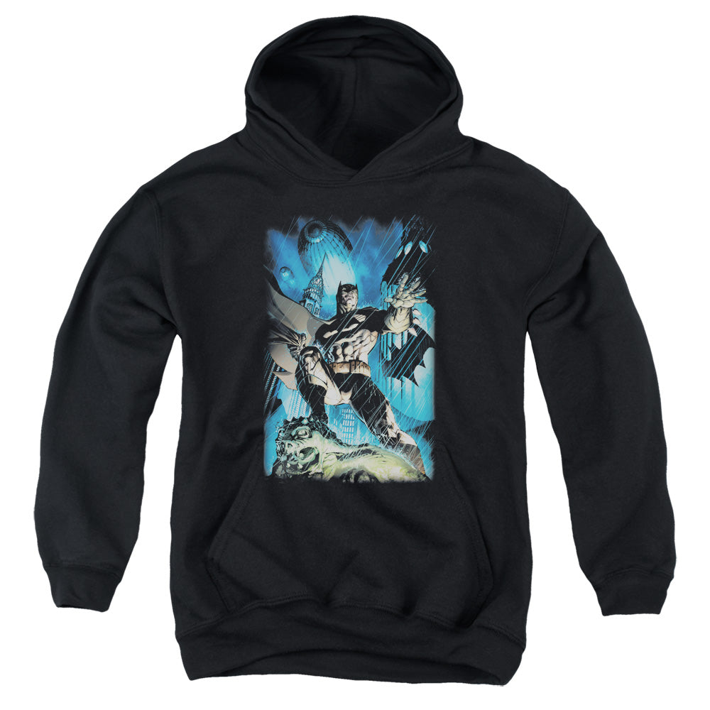 Batman Comics Stormy Dark Knight Youth Cotton Poly Pull-Over Hoodie
