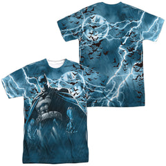 Batman Comics Stormy Knight (Front/Back Print) Men's Regular Fit Polyester Short-Sleeve T-Shirt