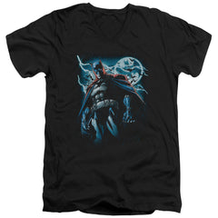 Batman Comics Stormy Knight Men's 30/1 Cotton Slim V-Neck T-Shirt