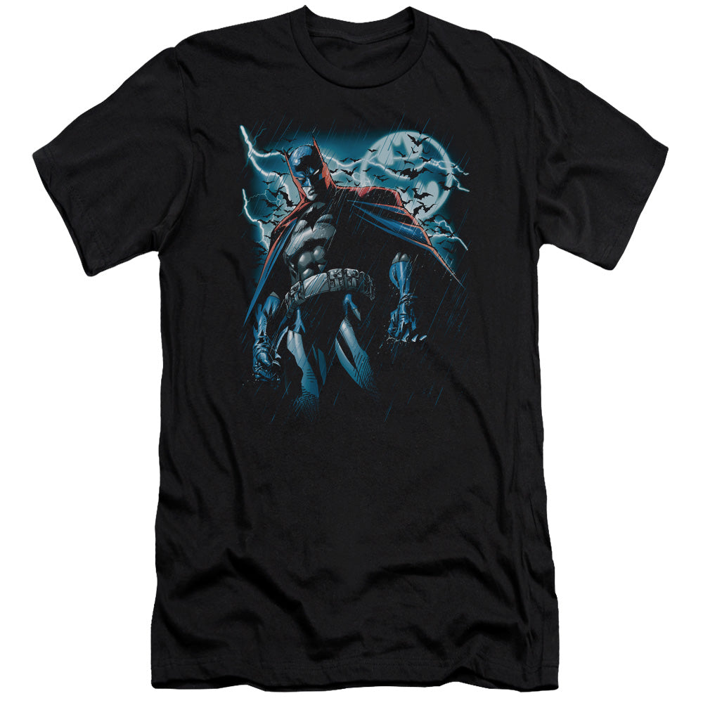 Batman Comics Stormy Knight Men's Ultra-Soft 30/1 Cotton Slim Short-Sleeve T-Shirt