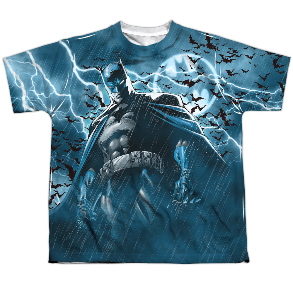 Batman Comics Stormy Knight Youth Regular Fit Poly Short-Sleeve T-Shirt