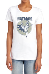 Batman Comics Swinging Bat Women's 18/1 Cotton Short-Sleeve T-Shirt