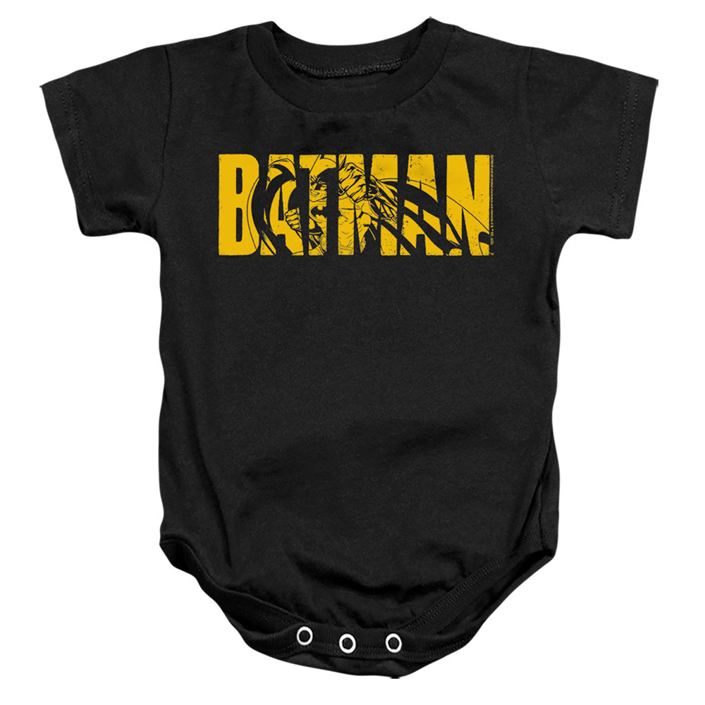 Batman Comics Text On Black Infant's Cotton SS Snapsuit