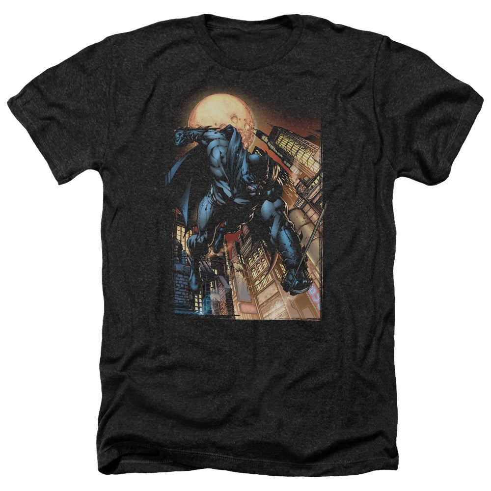 Batman Comics The Dark Knight #1 Men's 30/1 Heather 60 40 Poly Short-Sleeve T-Shirt