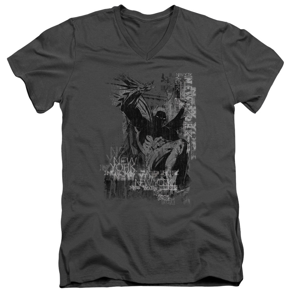 Batman Comics The Knight Life Men's 30/1 Cotton Slim V-Neck T-Shirt