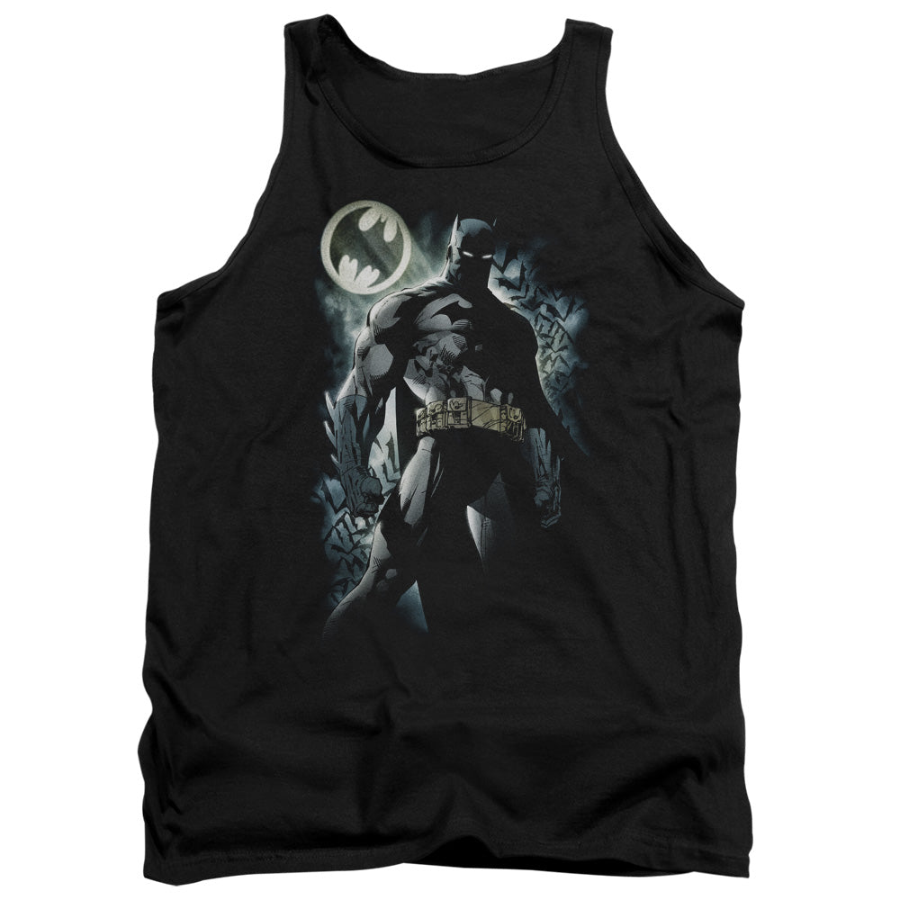 Batman Comics The Knight Men's 18/1 Cotton Tank Top