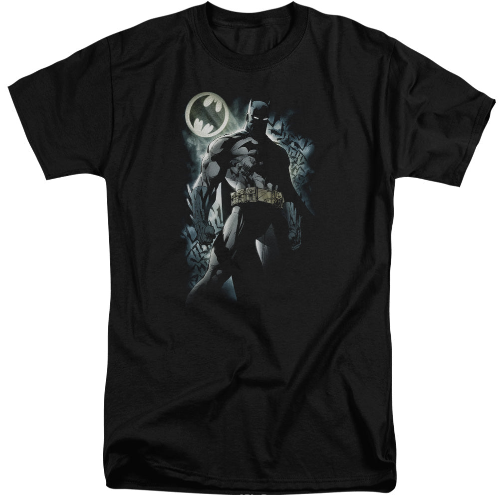 Batman Comics The Knight Men's 18/1 Tall Cotton Short-Sleeve T-Shirt