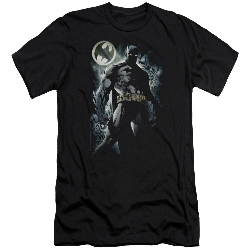Batman Comics The Knight Men's Ultra-Soft 30/1 Cotton Slim Short-Sleeve T-Shirt