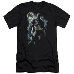 Batman Comics The Knight Men's Ultra-Soft 30/1 Cotton Slim Short-Sleeve T-Shirt
