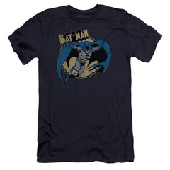Batman Comics Through The Night Men's Ultra-Soft 30/1 Cotton Slim Short-Sleeve T-Shirt