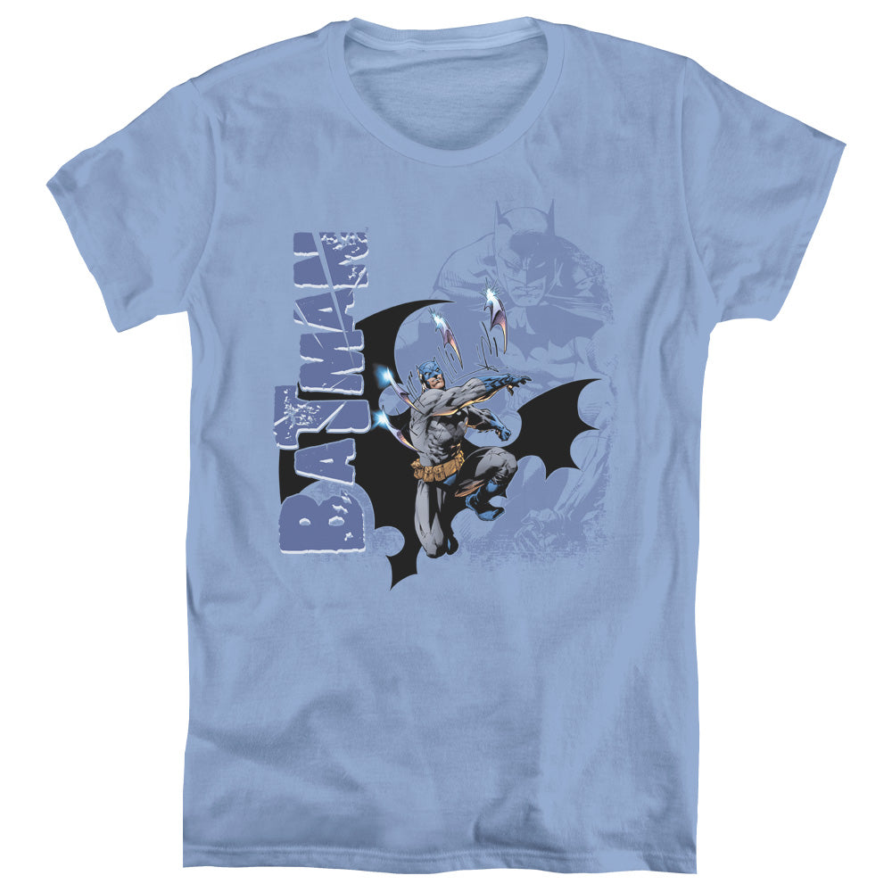 Batman Comics Throwing Blades Women's 18/1 Cotton Short-Sleeve T-Shirt