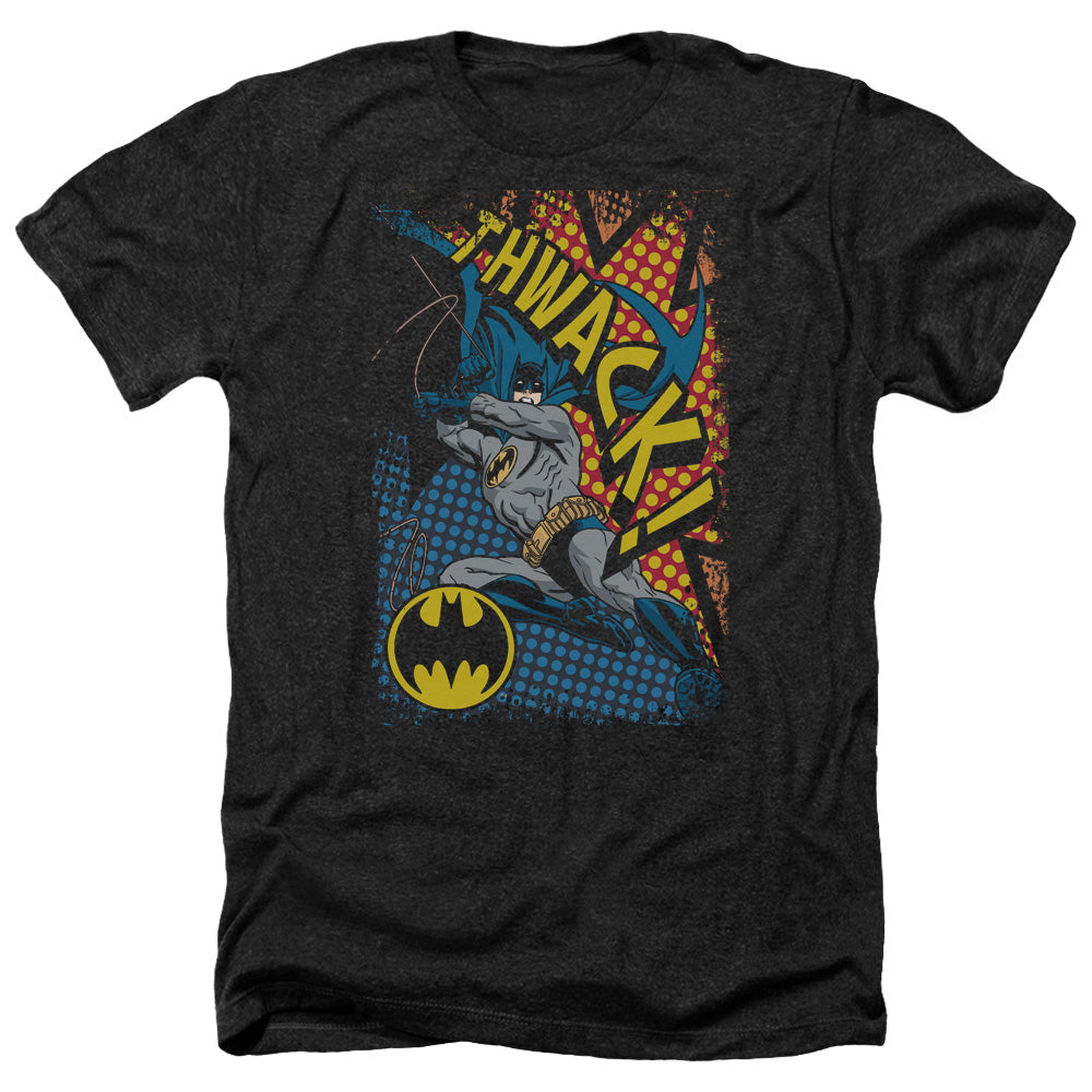 Batman Comics Thwack Men's 30/1 Heather 60 40 Poly Short-Sleeve T-Shirt