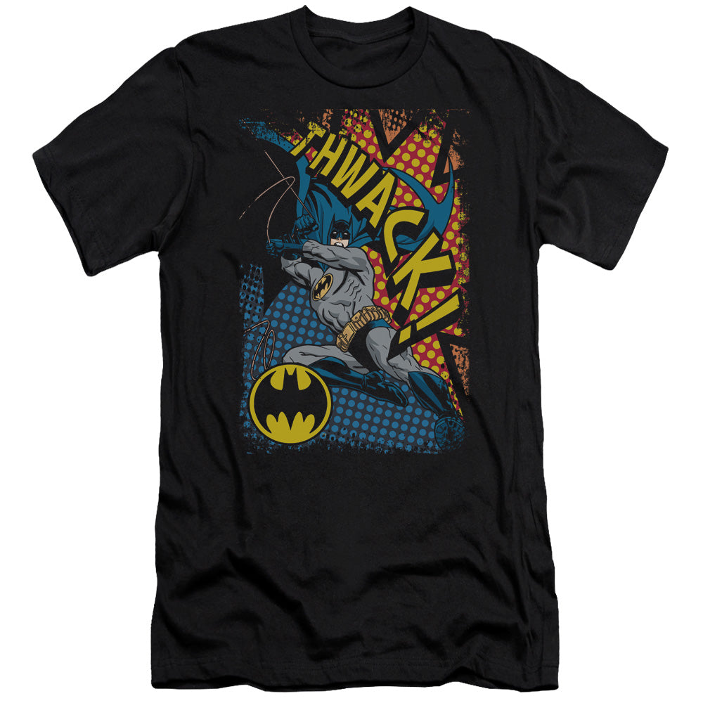 Batman Comics Thwack Men's Ultra-Soft 30/1 Cotton Slim Short-Sleeve T-Shirt