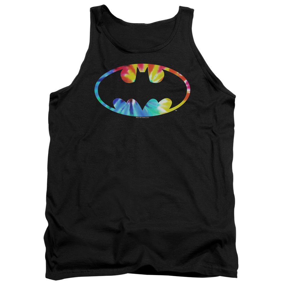 Batman Comics Tie Dye Batman Logo Men's 18/1 Cotton Tank Top