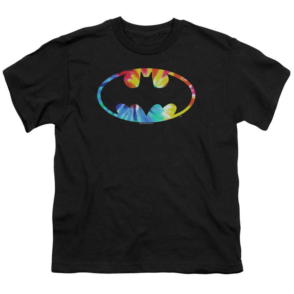 Batman Comics Tie Dye Batman Logo Youth 18/1 100% Cotton Short-Sleeve T-Shirt