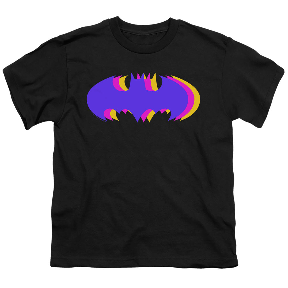 Batman Comics Tri Colored Symbol Youth 18/1 100% Cotton Short-Sleeve T-Shirt