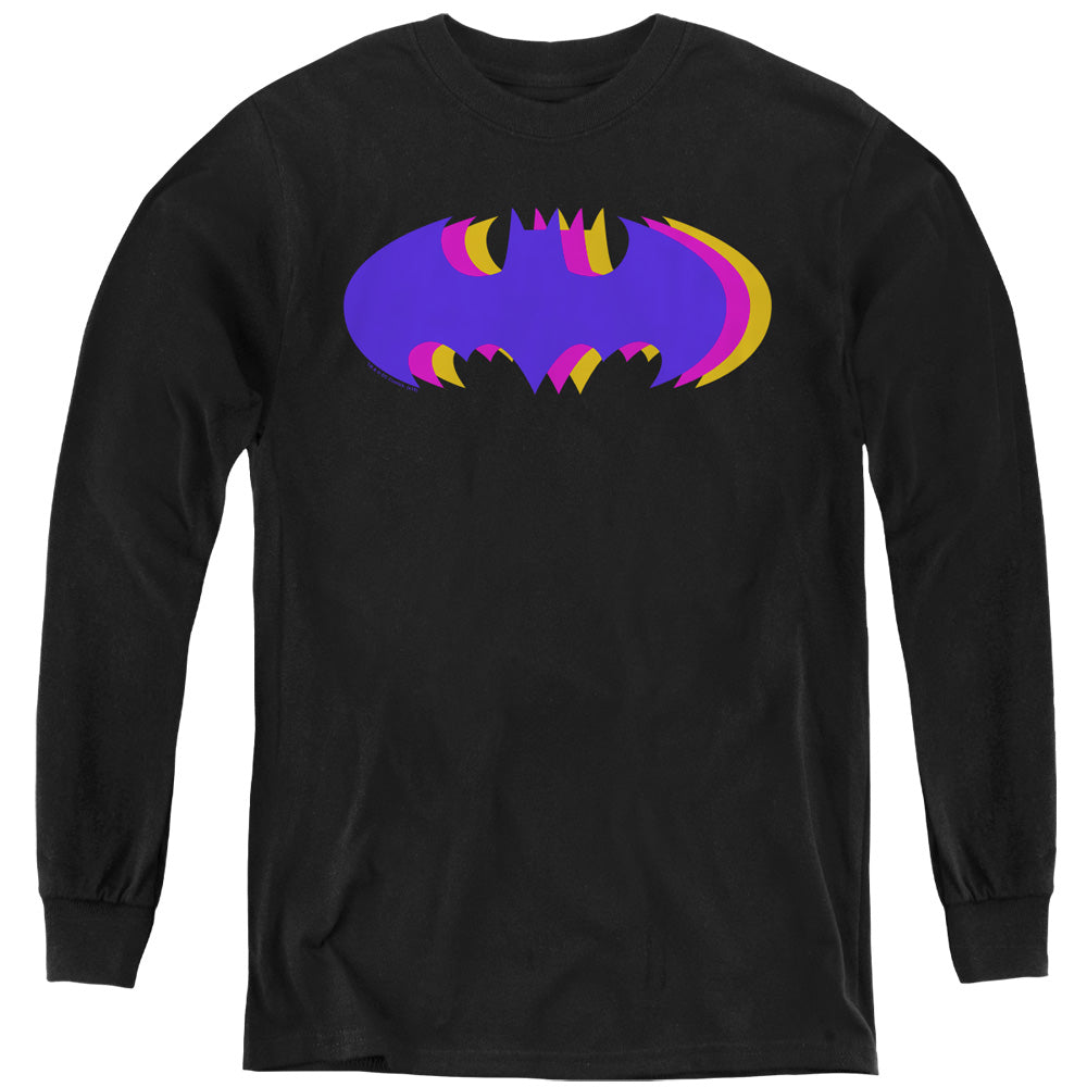 Batman Comics Tri Colored Symbol Youth Long-Sleeve T-Shirt