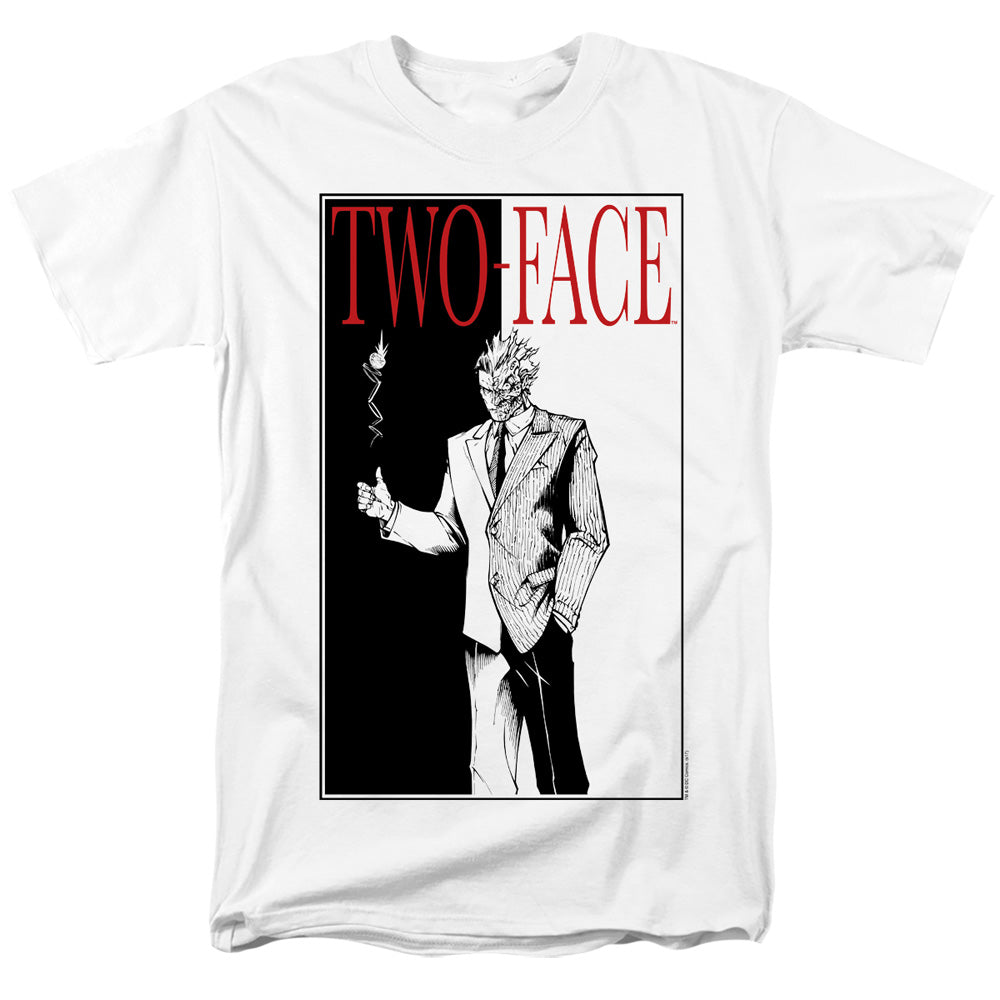 Batman Comics Two Face Men's 18/1 Cotton Short-Sleeve T-Shirt