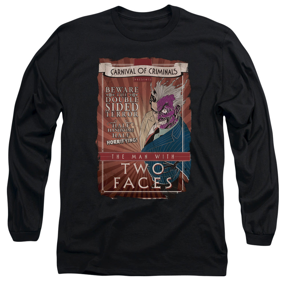 Batman Comics Two Faces Men's 18/1 Cotton Long-Sleeve T-Shirt