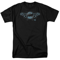 Batman Comics Two Gargoyles Logo Men's 18/1 Cotton Short-Sleeve T-Shirt
