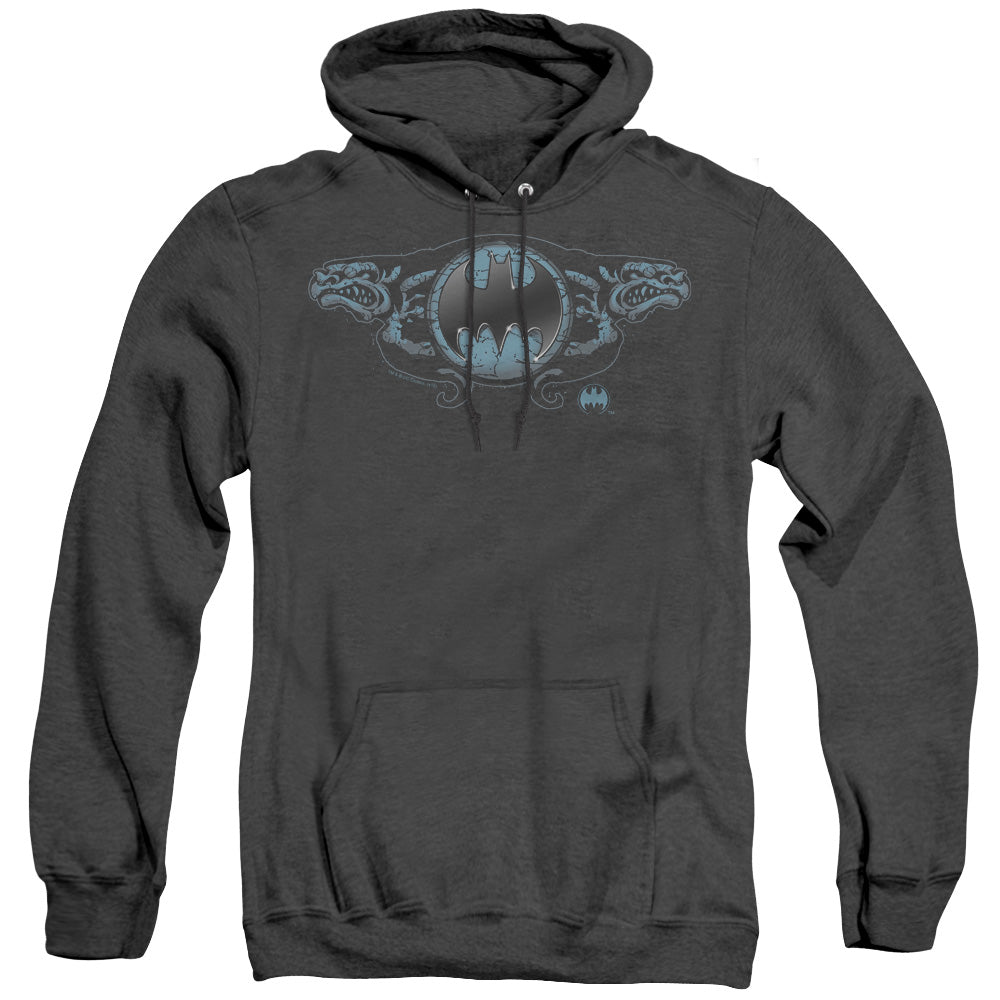 Batman Comics Two Gargoyles Logo Men's Pull-Over Hoodie