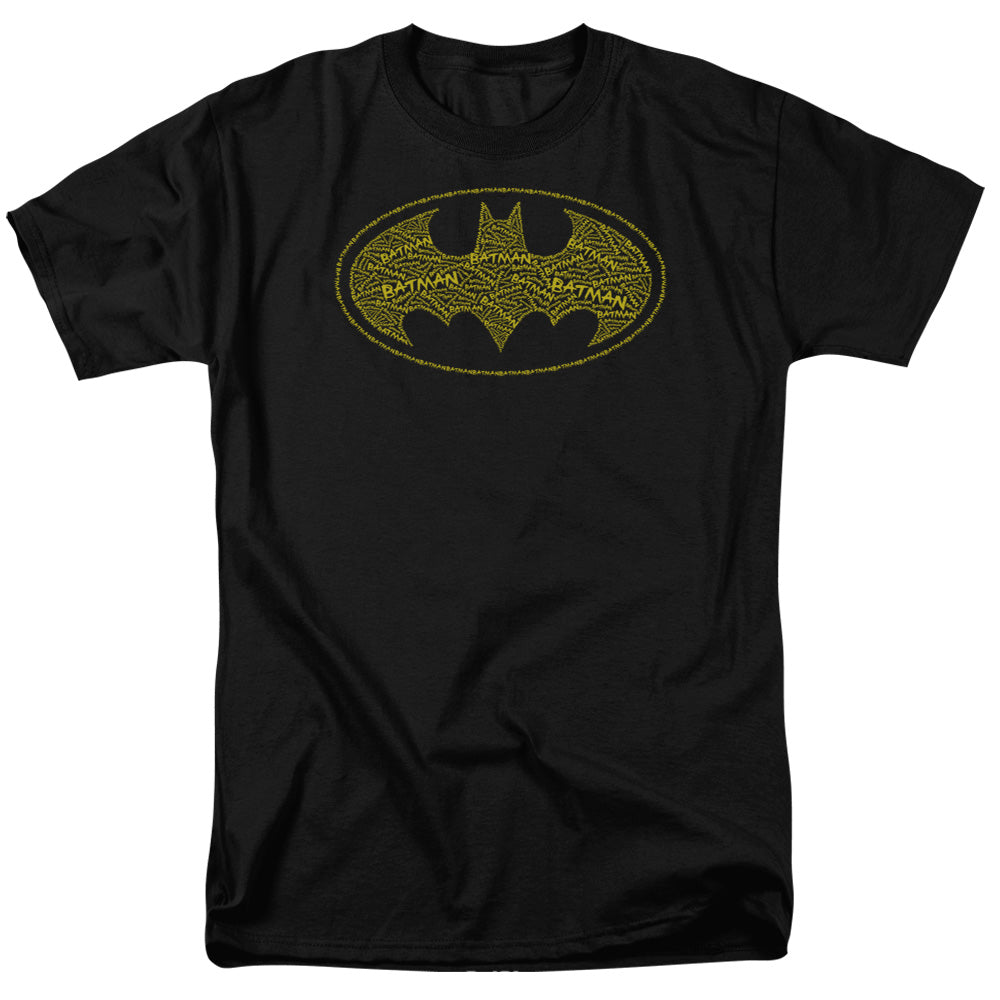 Batman Comics Type Logo Men's 18/1 Cotton Short-Sleeve T-Shirt