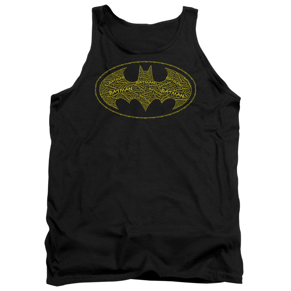 Batman Comics Type Logo Men's 18/1 Cotton Tank Top