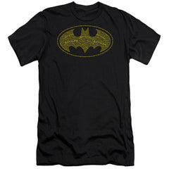Batman Comics Type Logo Men's Ultra-Soft 30/1 Cotton Slim Short-Sleeve T-Shirt