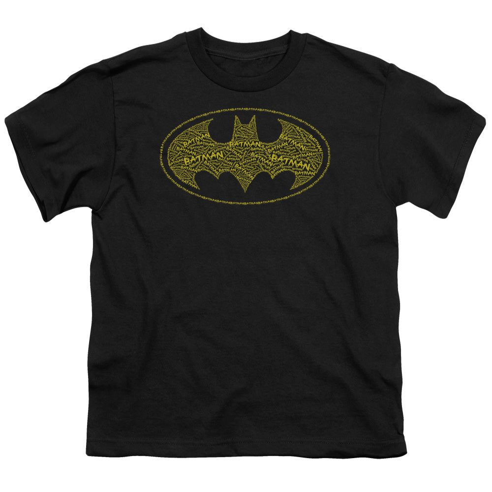 Batman Comics Type Logo Youth 18/1 100% Cotton Short-Sleeve T-Shirt