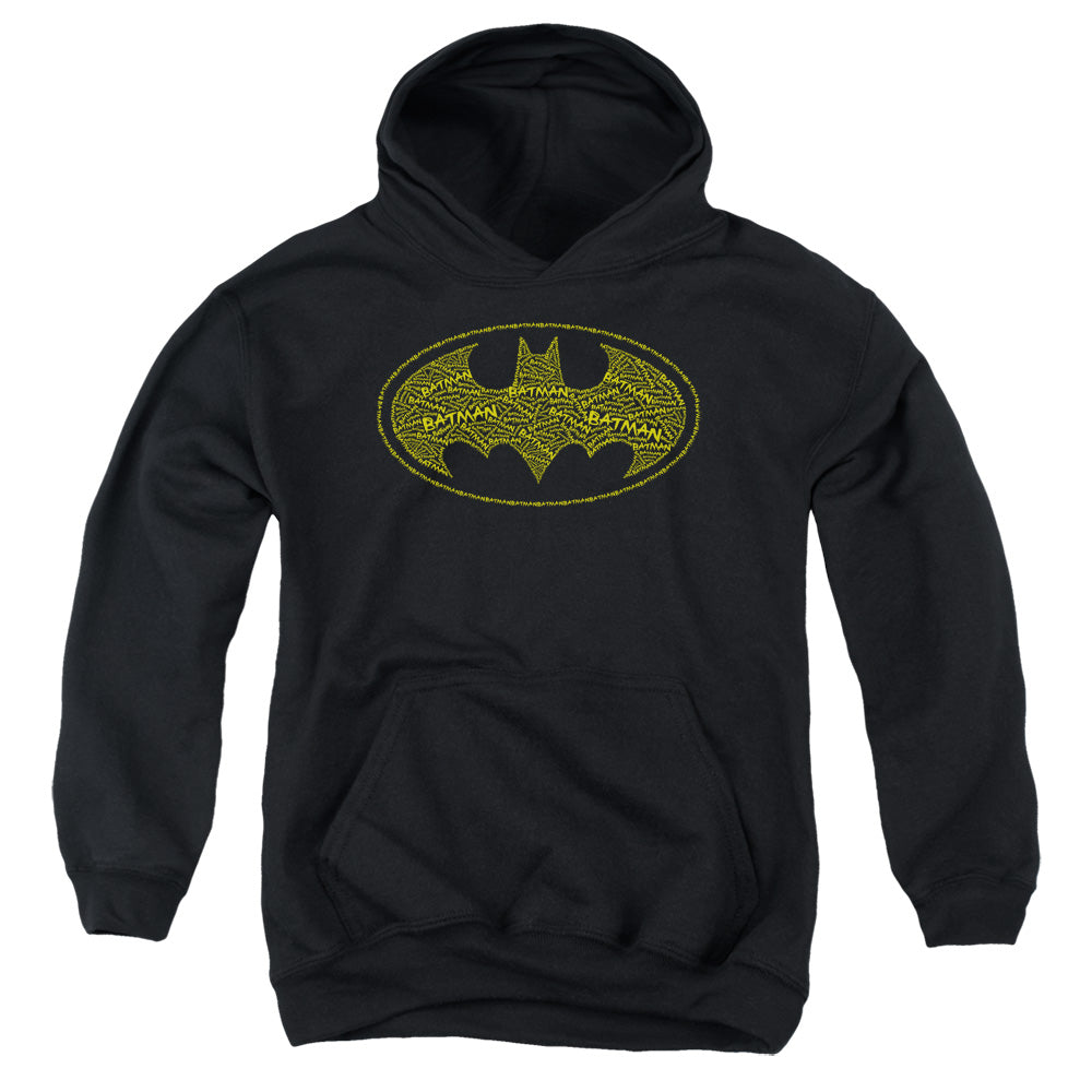 Batman Comics Type Logo Youth Cotton Poly Pull-Over Hoodie