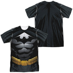 Batman Comics Uniform (Front/Back Print) Men's Regular Fit Polyester Short-Sleeve T-Shirt
