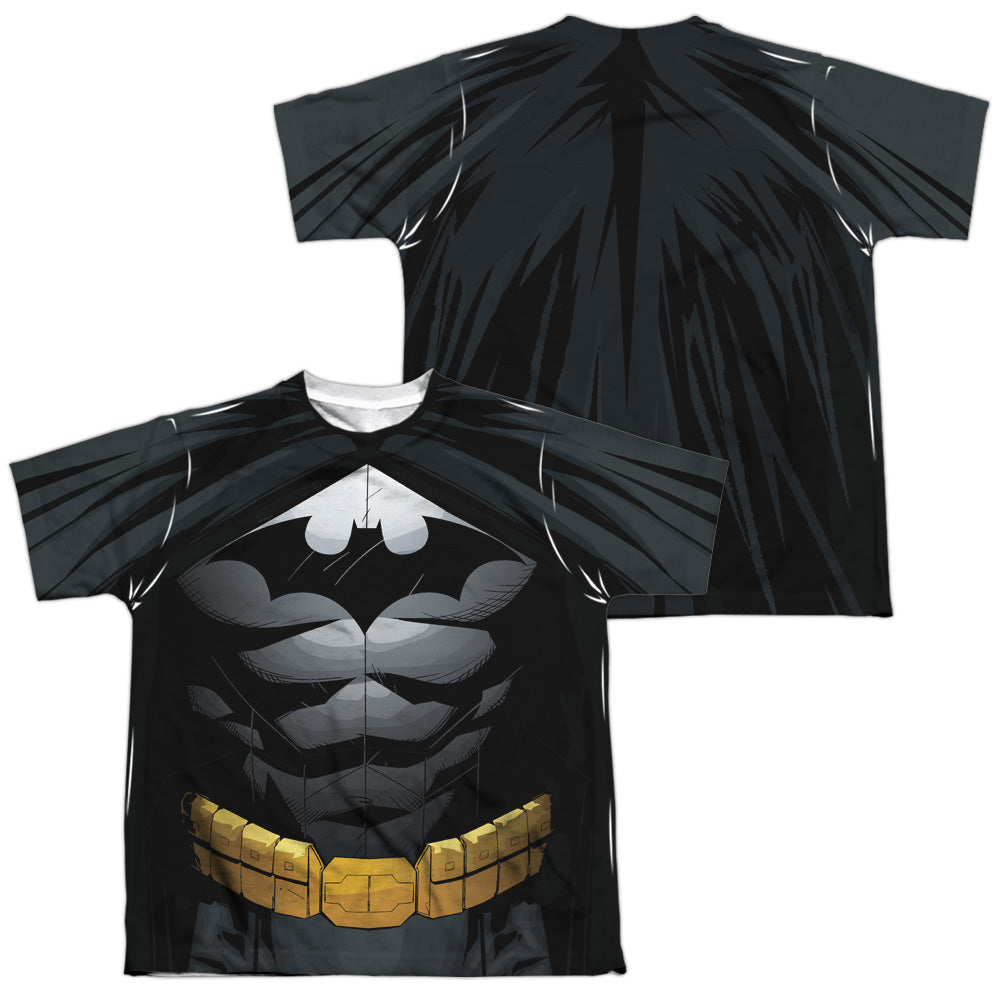 Batman Comics Uniform (Front/Back Print) Youth Regular Fit Poly Short-Sleeve T-Shirt