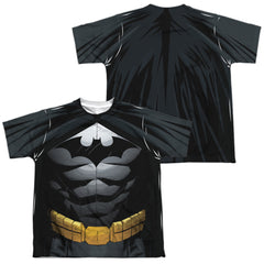 Batman Comics Uniform (Front/Back Print) Youth Regular Fit Poly Short-Sleeve T-Shirt