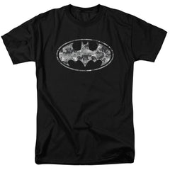Batman Comics Urban Camo Shield Men's 18/1 Cotton Short-Sleeve T-Shirt