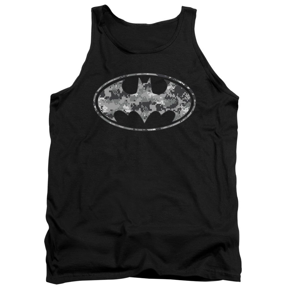 Batman Comics Urban Camo Shield Men's 18/1 Cotton Tank Top