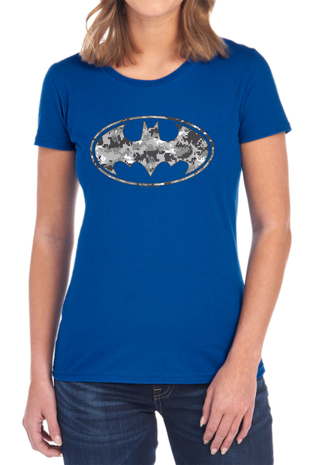 Batman Comics Urban Camo Shield Women's 18/1 Cotton Short-Sleeve T-Shirt