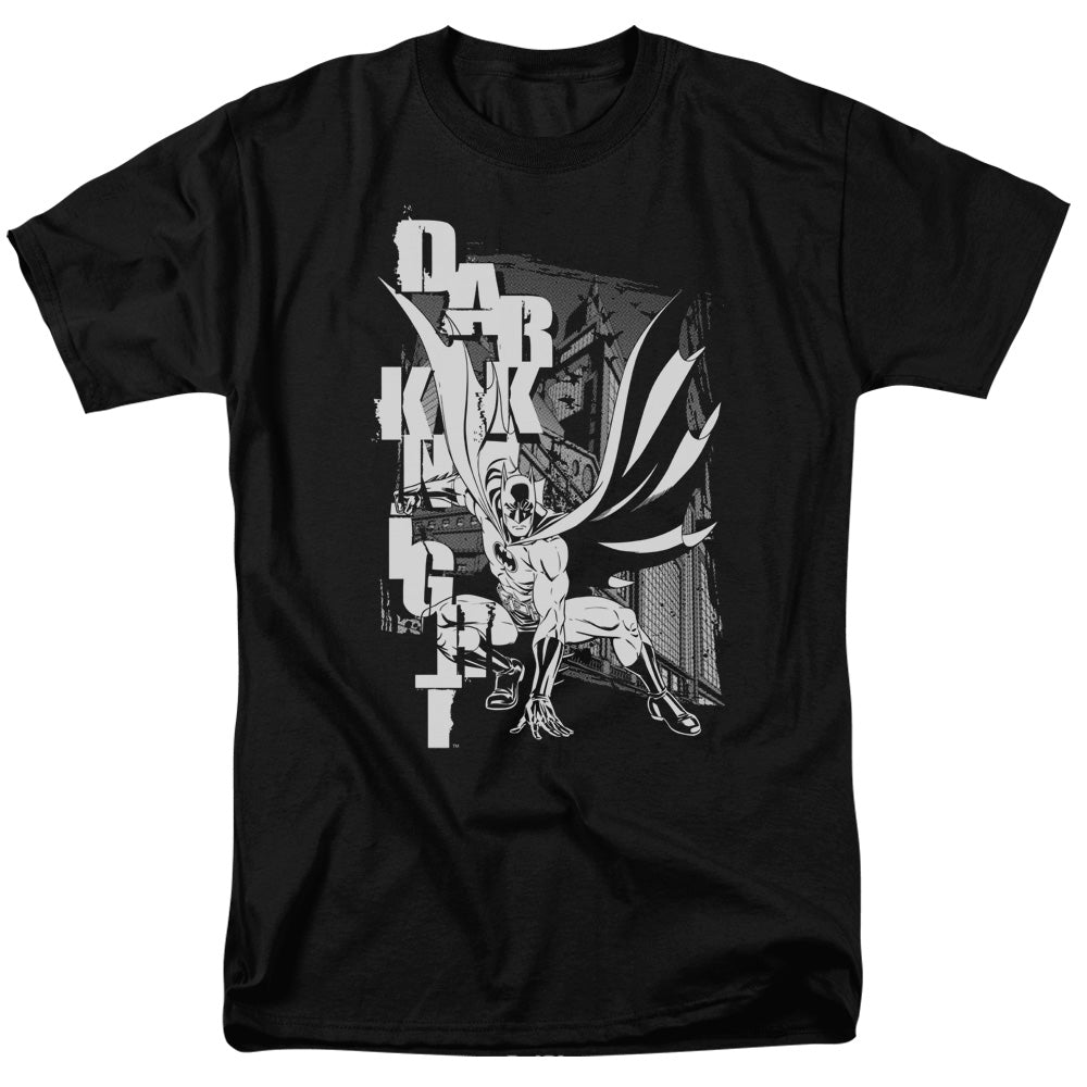 Batman Comics Vertical Letters Men's 18/1 Cotton Short-Sleeve T-Shirt