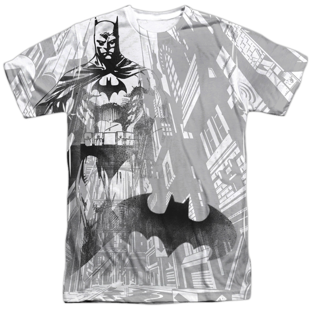 Batman Comics Vigilance Men's Regular Fit Polyester Short-Sleeve T-Shirt