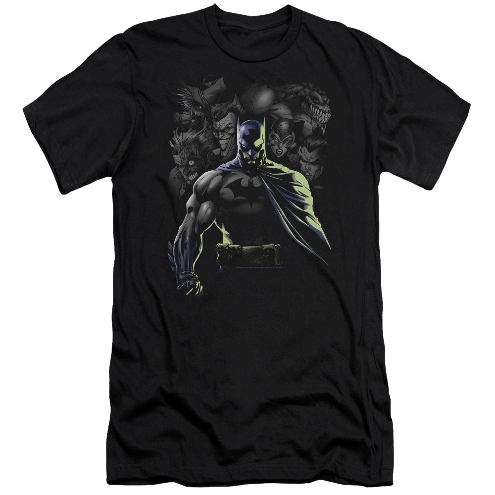 Batman Comics Villains Unleashed Men's Ultra-Soft 30/1 Cotton Slim Short-Sleeve T-Shirt