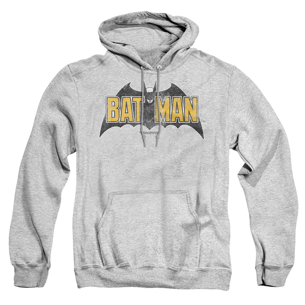 Batman Comics Vintage Bat Logo On Gray Men's Pull-Over 75 25 Poly Hoodie