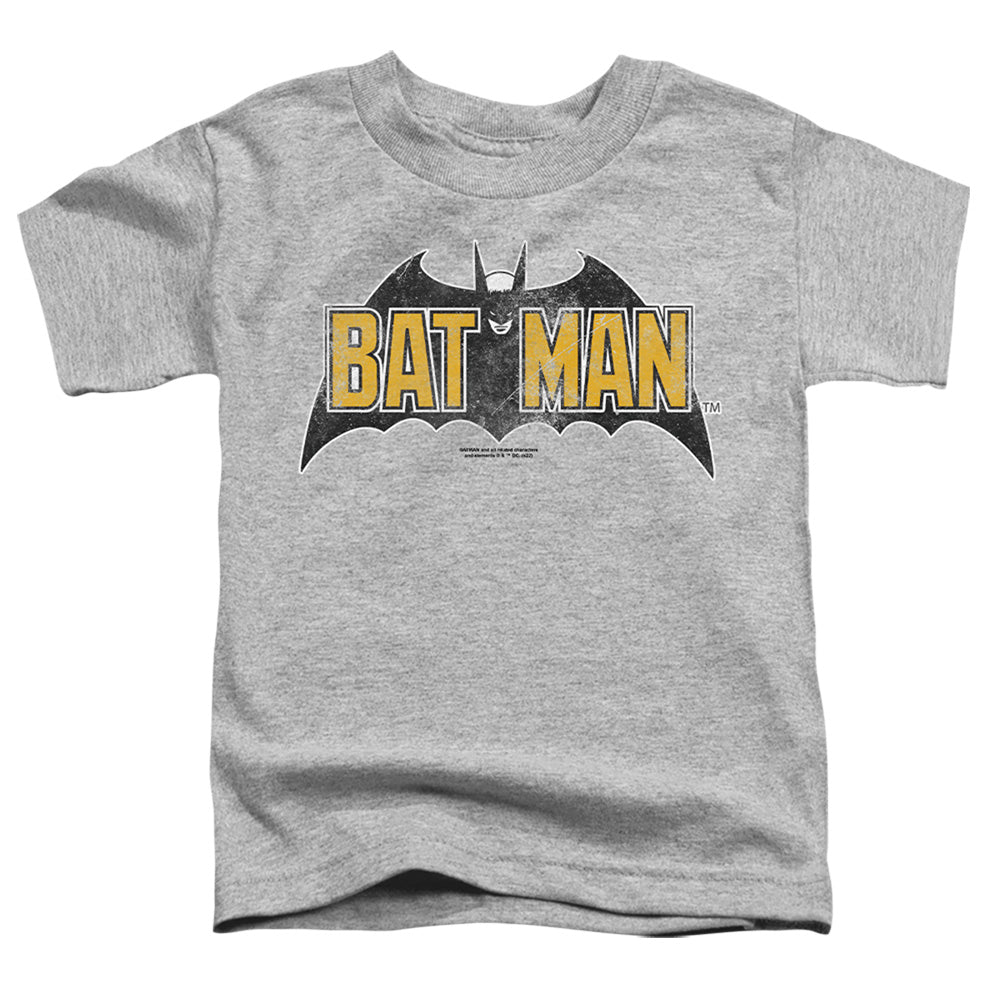 Batman Comics Vintage Bat Logo On Gray Toddler 18/1 Cotton Short-Sleeve T-Shirt