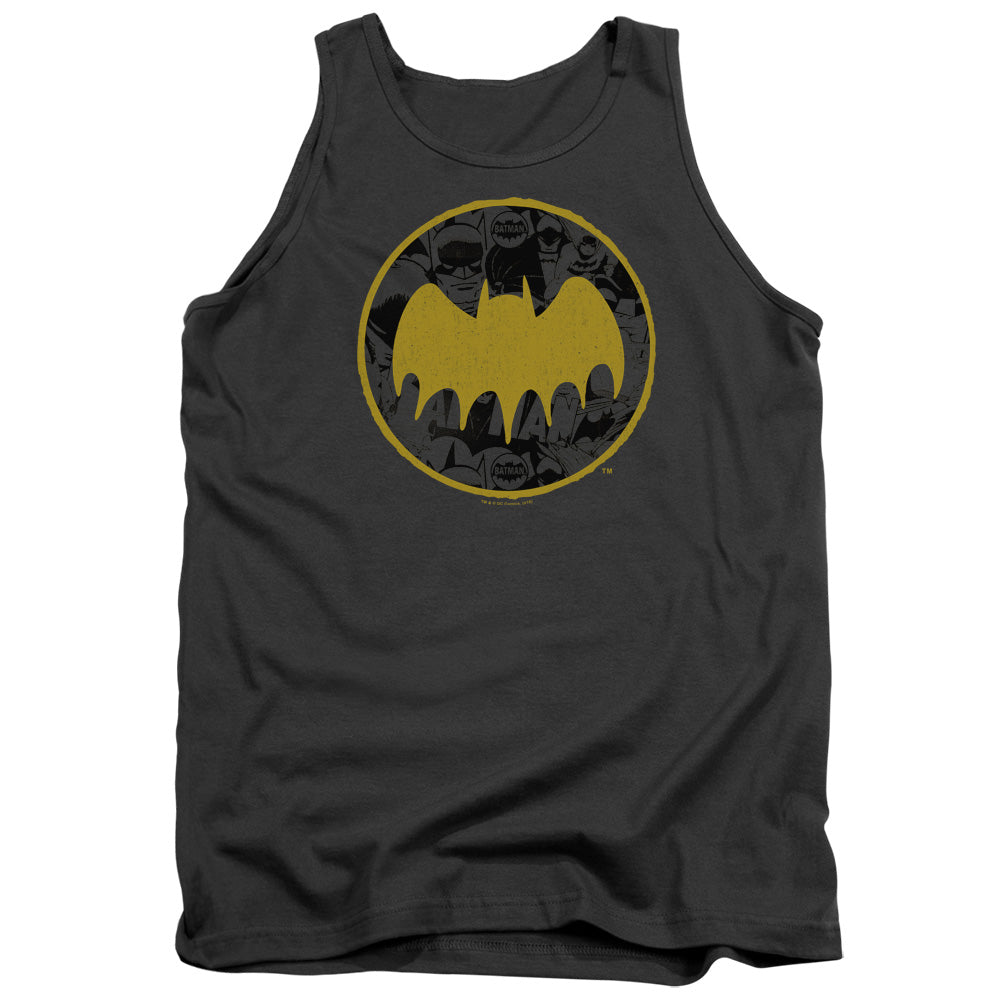 Batman Comics Vintage Symbol Collage Men's 18/1 Cotton Tank Top
