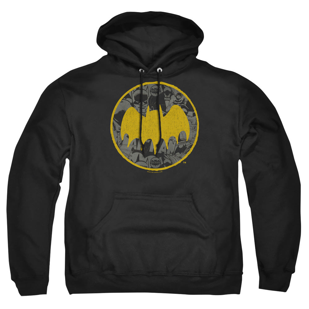 Batman Comics Vintage Symbol Collage Men's Pull-Over 75 25 Poly Hoodie