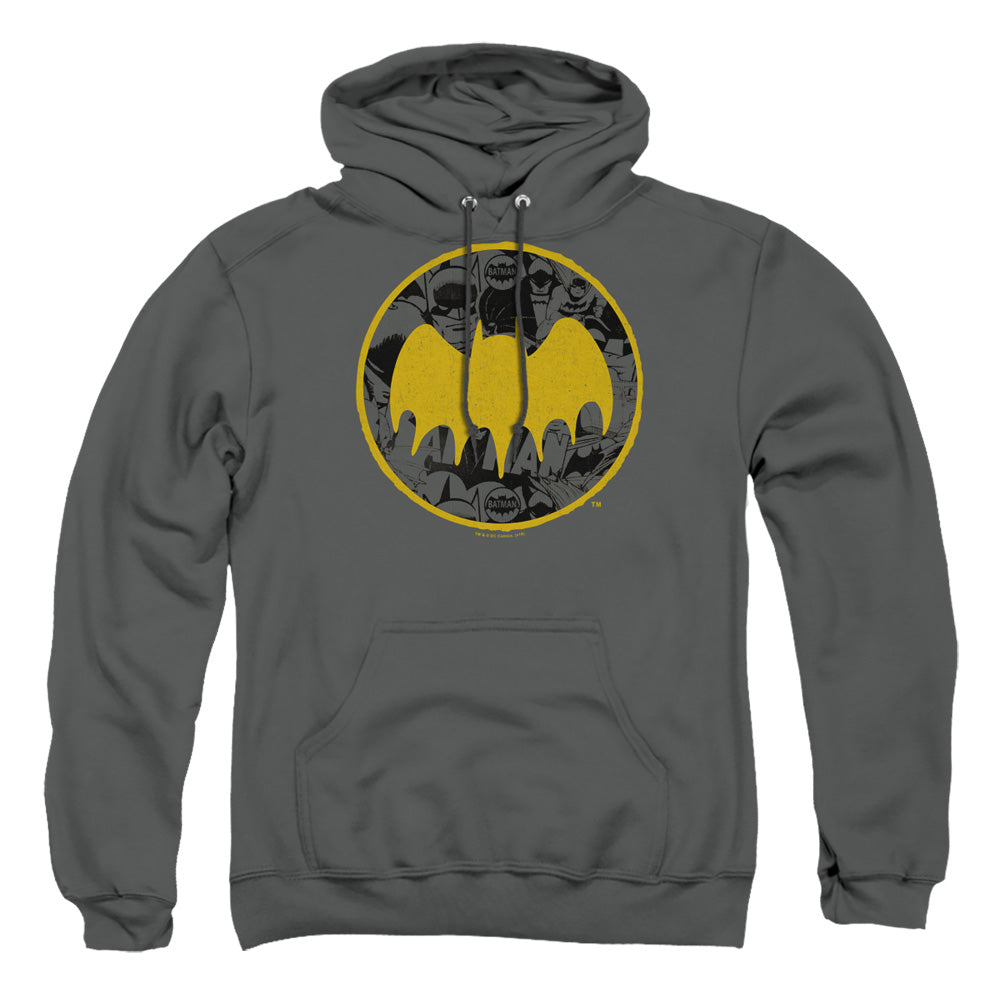 Batman Comics Vintage Symbol Collage Men's Pull-Over 75 25 Poly Hoodie