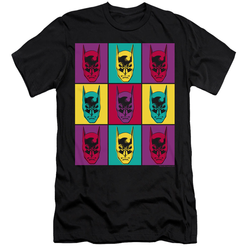 Batman Comics Warhol Batman Men's Ultra-Soft 30/1 Cotton Slim Short-Sleeve T-Shirt